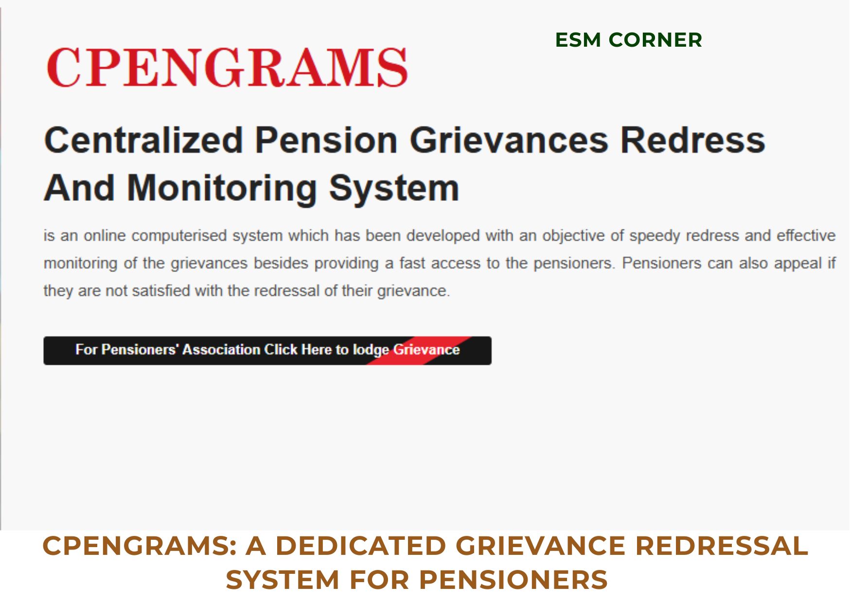 ESM CORNER esmcorner-CPENGRAMS