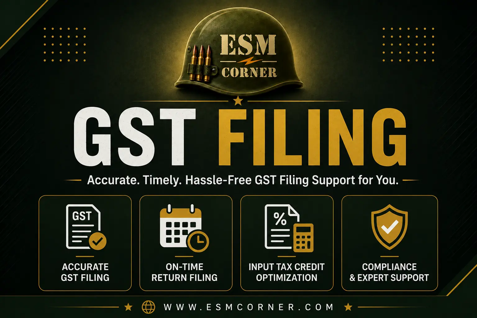 GST Filing Assistance for veteran I ESM CORNER