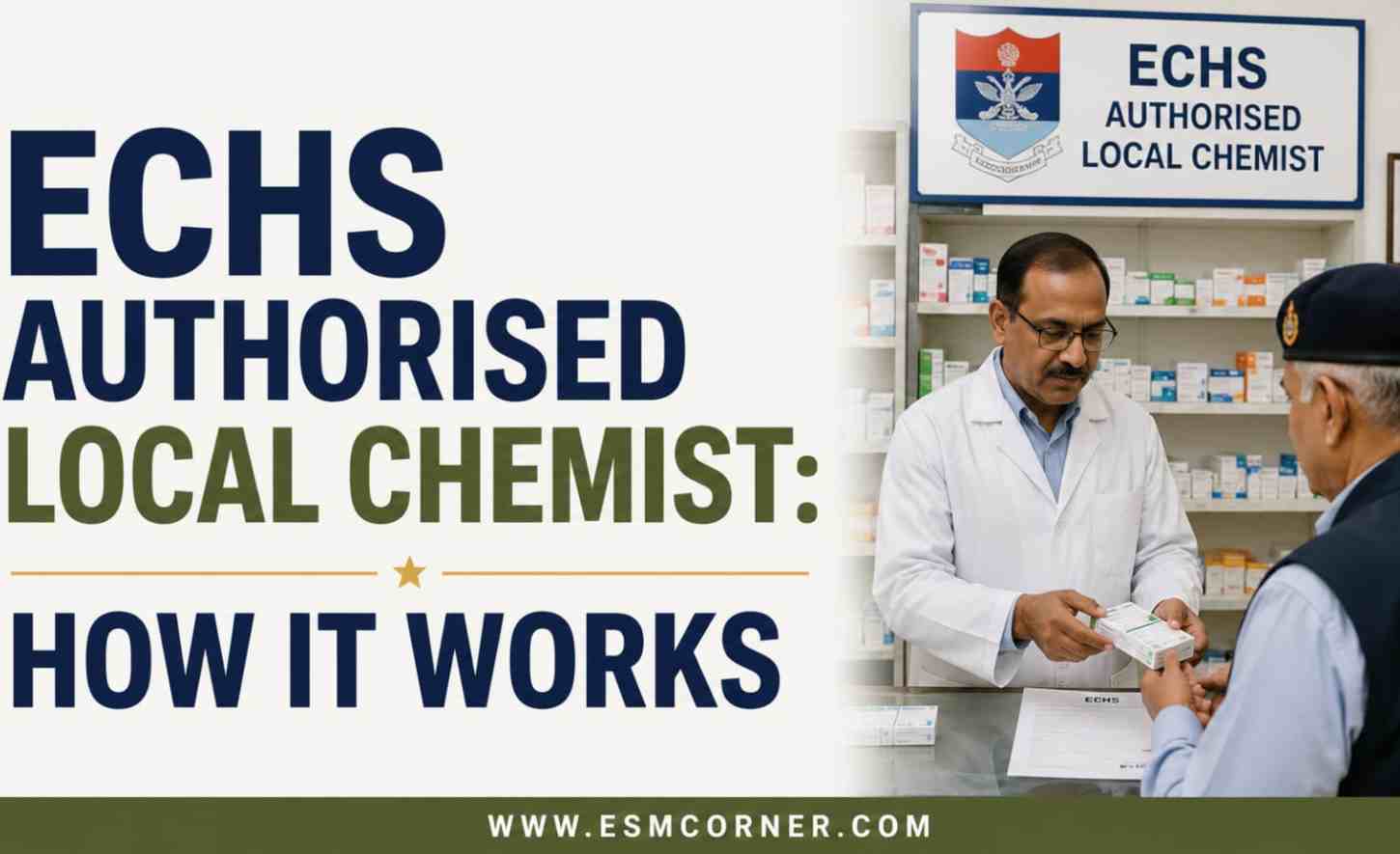 ECHS authorised local chemist medicine supply